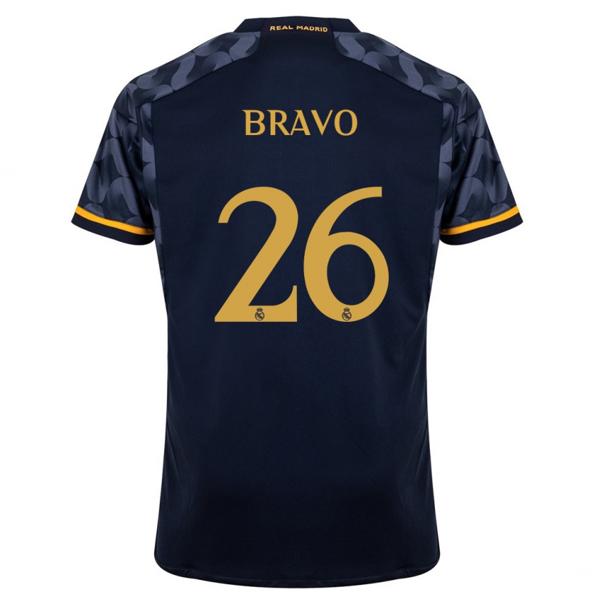 Niño Camiseta Iker Bravo #26 Azul Oscuro 2ª Equipación 2023/24 La Camisa Chile