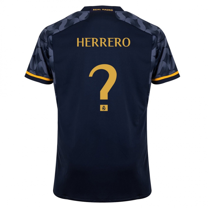 Niño Camiseta Enrique Herrero #0 Azul Oscuro 2ª Equipación 2023/24 La Camisa Chile