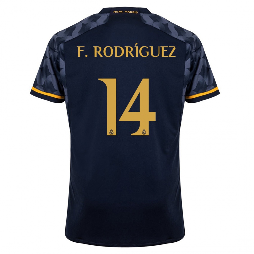 Niño Camiseta Fer Rodríguez #14 Azul Oscuro 2ª Equipación 2023/24 La Camisa Chile