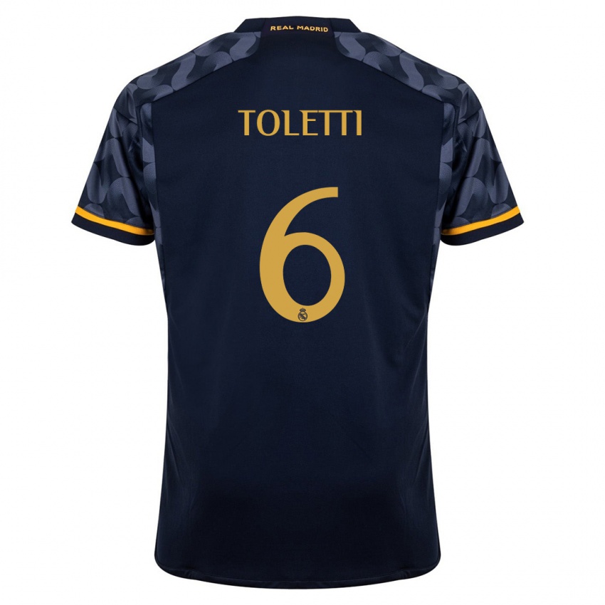 Niño Camiseta Sandie Toletti #6 Azul Oscuro 2ª Equipación 2023/24 La Camisa Chile