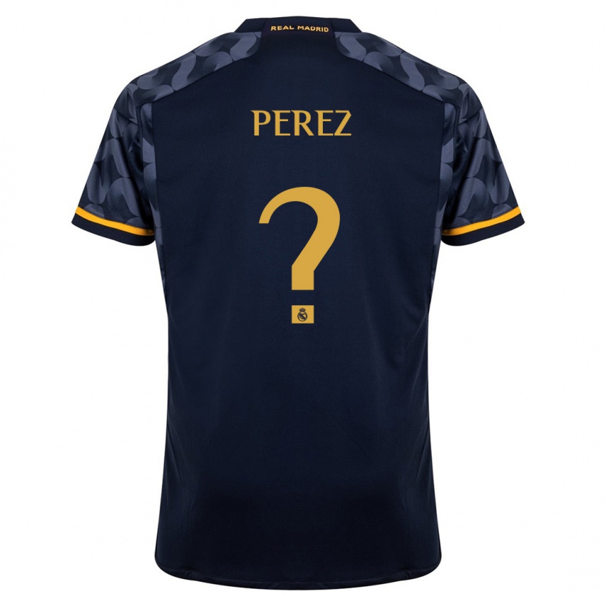 Niño Camiseta Yeray Perez #0 Azul Oscuro 2ª Equipación 2023/24 La Camisa Chile