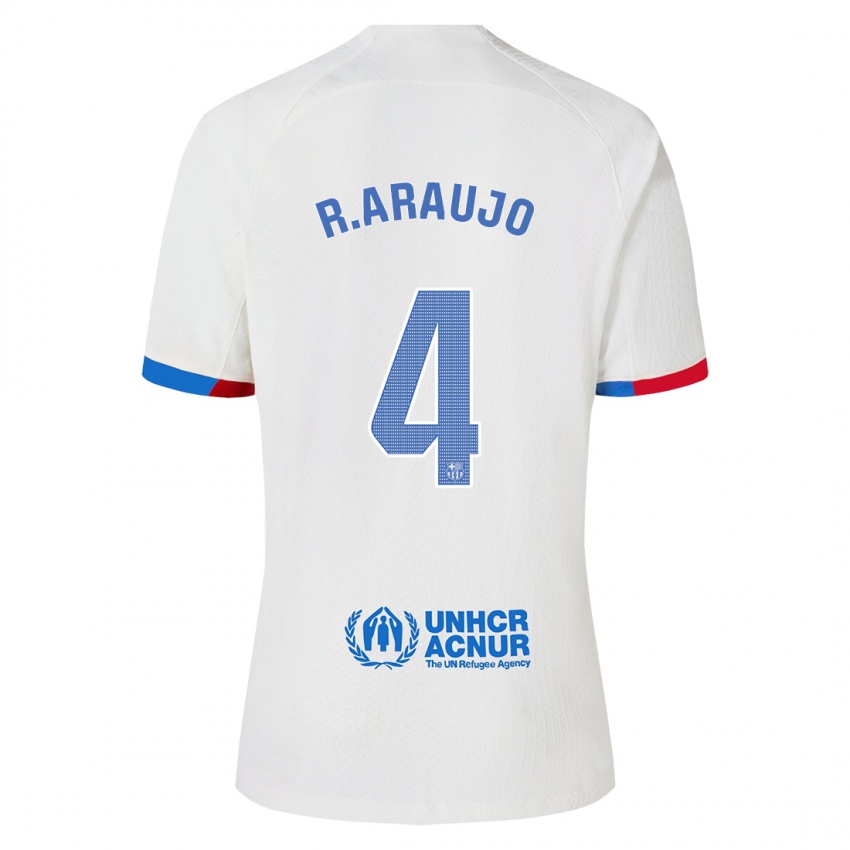 Niño Camiseta Ronald Araújo #4 Blanco 2ª Equipación 2023/24 La Camisa Chile