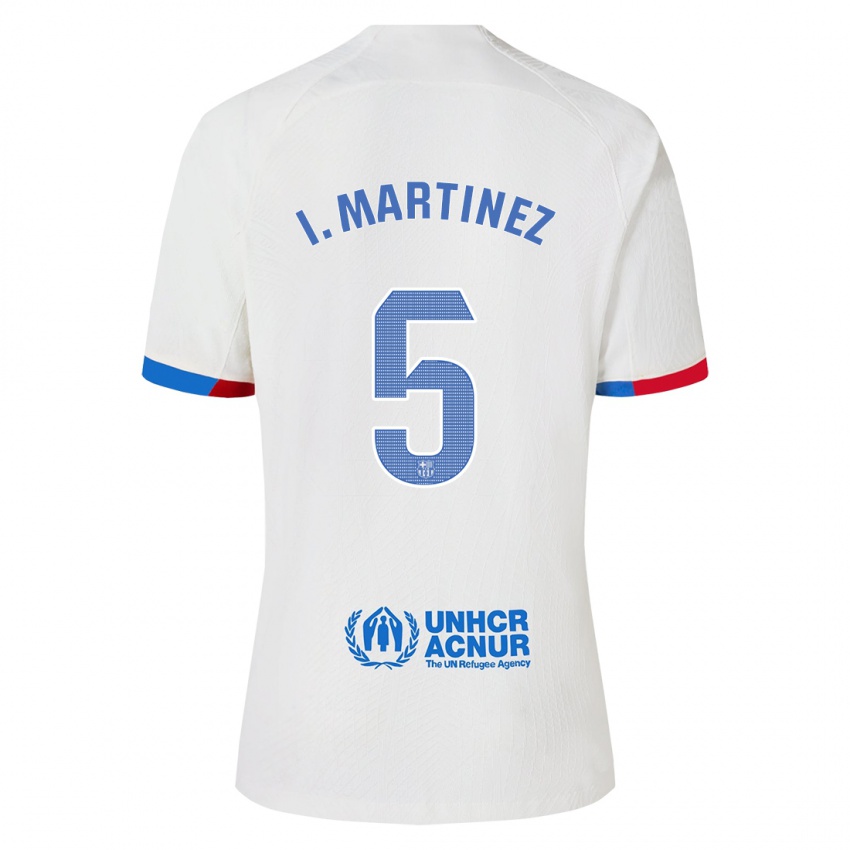 Niño Camiseta Iñigo Martínez #5 Blanco 2ª Equipación 2023/24 La Camisa Chile