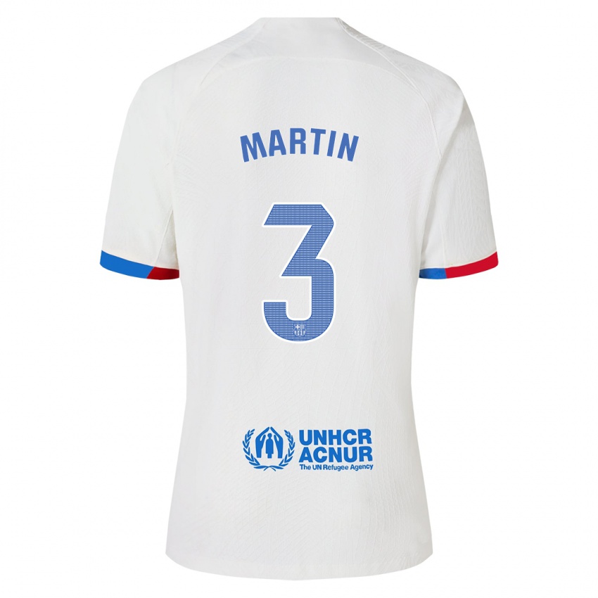 Niño Camiseta Gerard Martin #3 Blanco 2ª Equipación 2023/24 La Camisa Chile