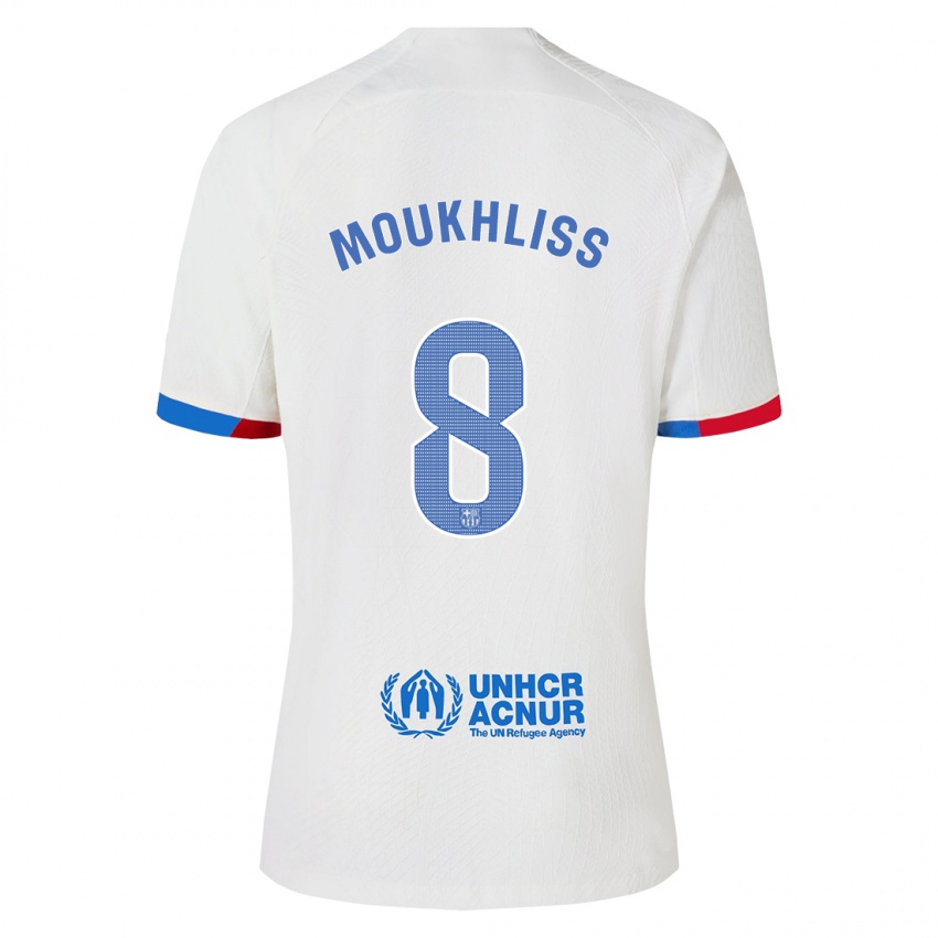 Niño Camiseta Moha Moukhliss #8 Blanco 2ª Equipación 2023/24 La Camisa Chile