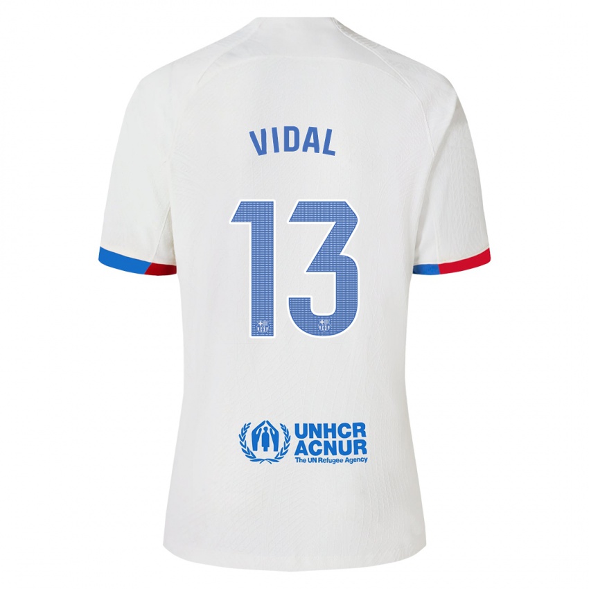 Niño Camiseta Marc Vidal #13 Blanco 2ª Equipación 2023/24 La Camisa Chile