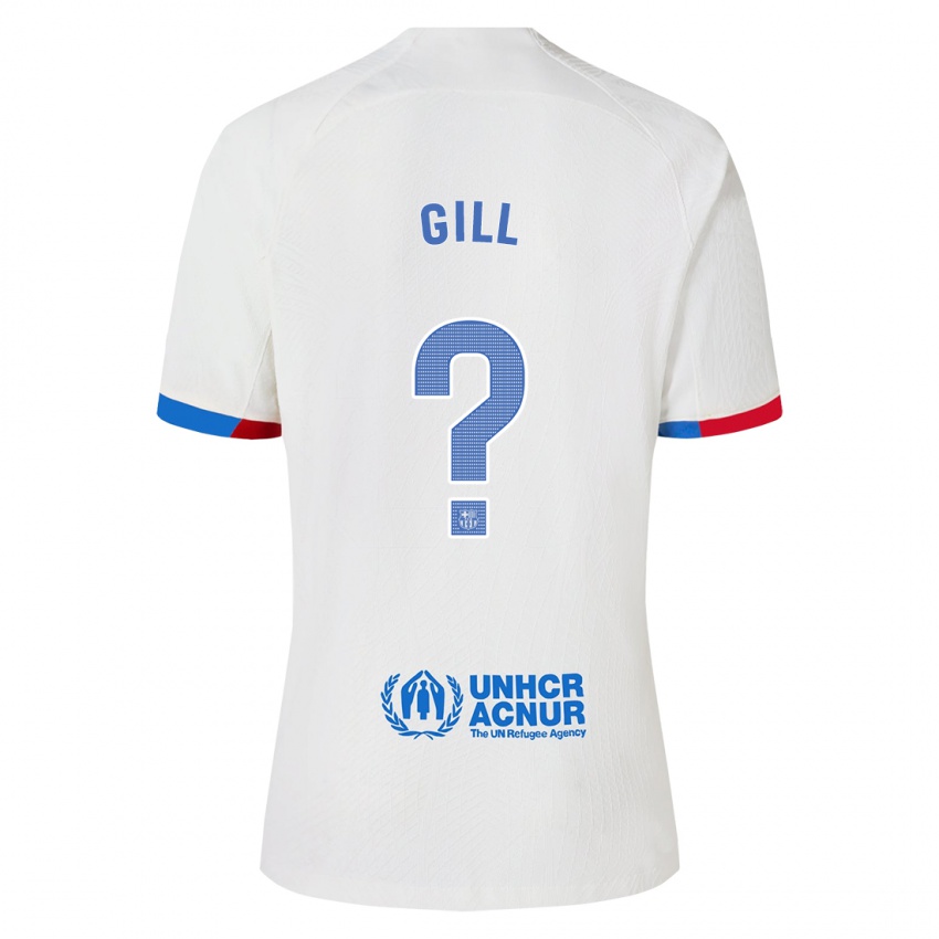 Niño Camiseta Adrian Gill #0 Blanco 2ª Equipación 2023/24 La Camisa Chile