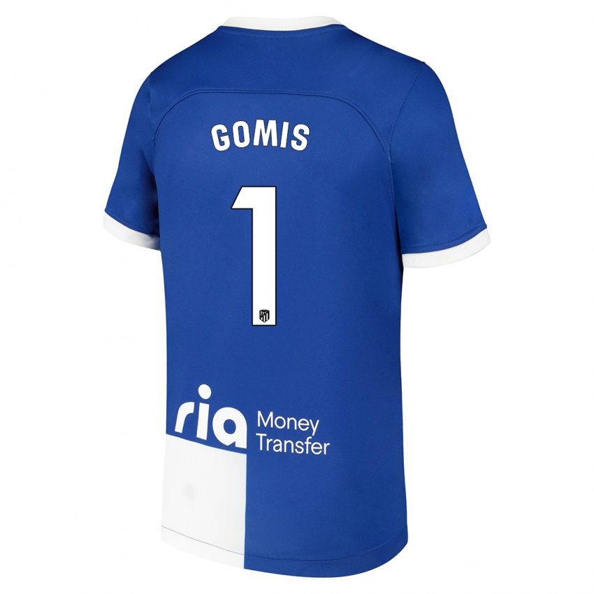 Niño Camiseta Antonio Gomis #1 Azul Blanco 2ª Equipación 2023/24 La Camisa Chile