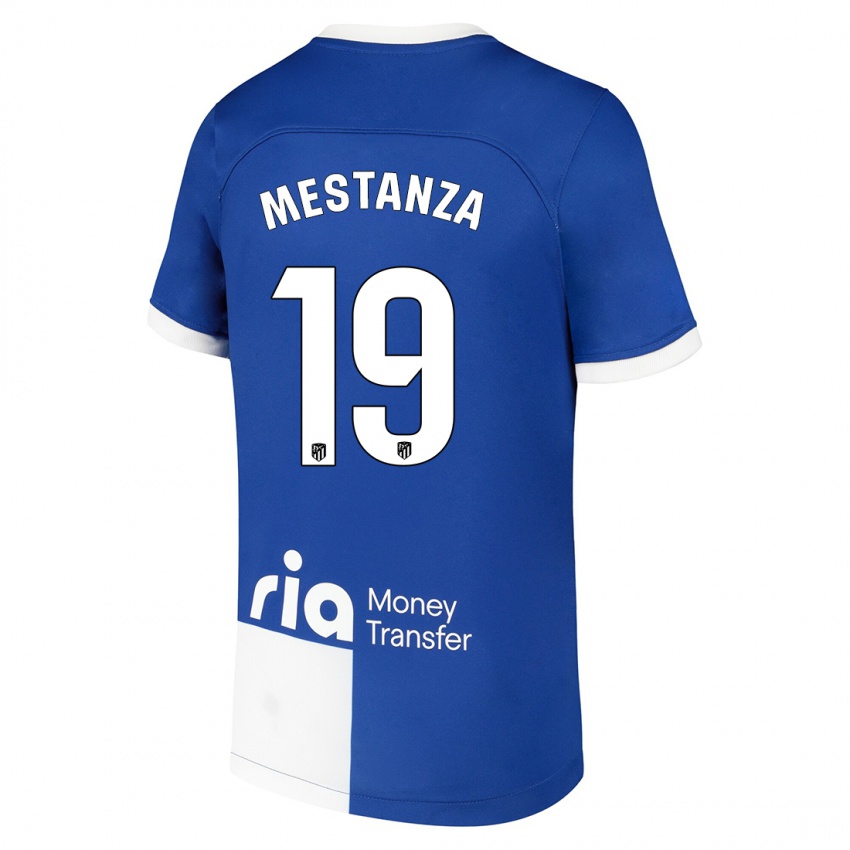 Niño Camiseta Alejandro Mestanza #19 Azul Blanco 2ª Equipación 2023/24 La Camisa Chile