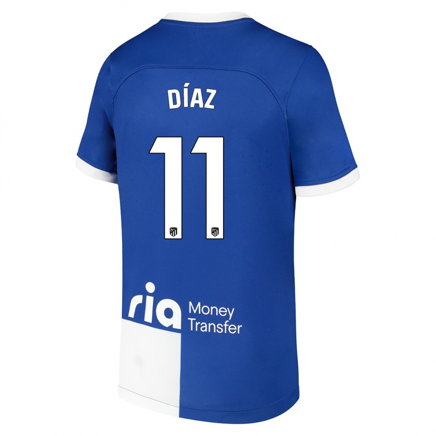 Niño Camiseta Julio Díaz #11 Azul Blanco 2ª Equipación 2023/24 La Camisa Chile