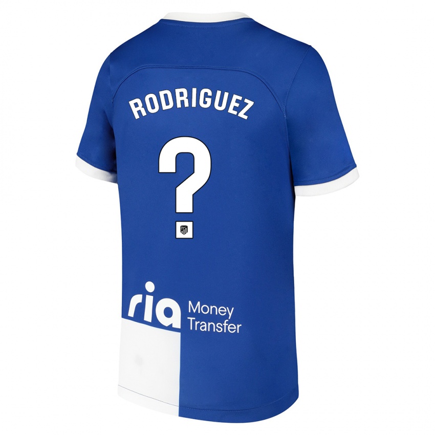 Niño Camiseta Adrian Rodriguez #0 Azul Blanco 2ª Equipación 2023/24 La Camisa Chile