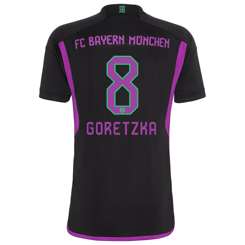Niño Camiseta Leon Goretzka #8 Negro 2ª Equipación 2023/24 La Camisa Chile