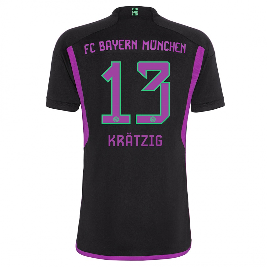 Niño Camiseta Frans Krätzig #13 Negro 2ª Equipación 2023/24 La Camisa Chile