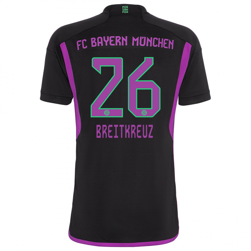 Niño Camiseta Steve Breitkreuz #26 Negro 2ª Equipación 2023/24 La Camisa Chile