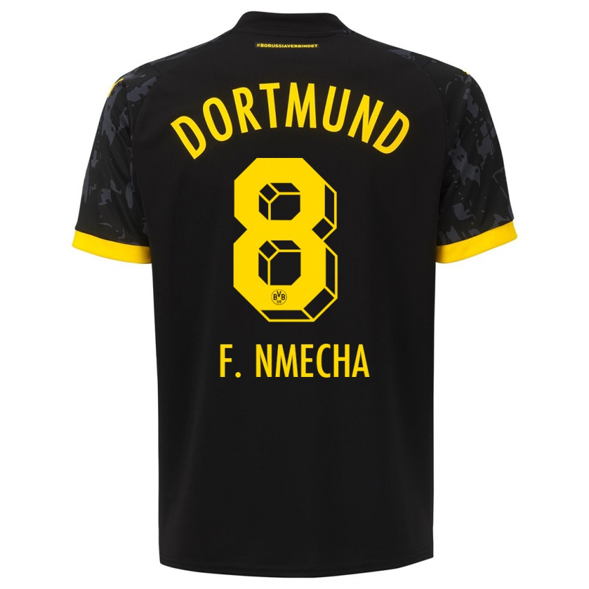 Niño Camiseta Felix Nmecha #8 Negro 2ª Equipación 2023/24 La Camisa Chile
