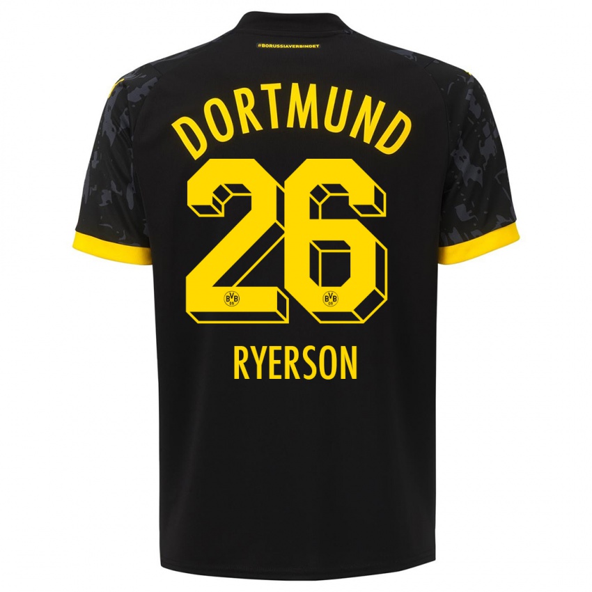 Niño Camiseta Julian Ryerson #26 Negro 2ª Equipación 2023/24 La Camisa Chile