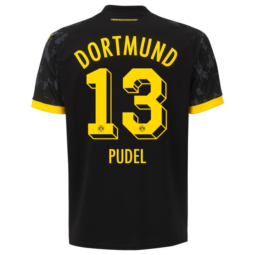 Niño Camiseta Bjarne Pudel #13 Negro 2ª Equipación 2023/24 La Camisa Chile