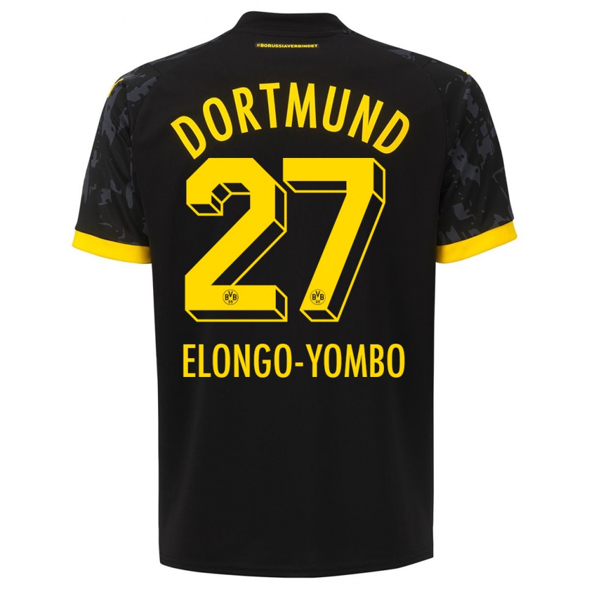 Niño Camiseta Rodney Elongo-Yombo #27 Negro 2ª Equipación 2023/24 La Camisa Chile
