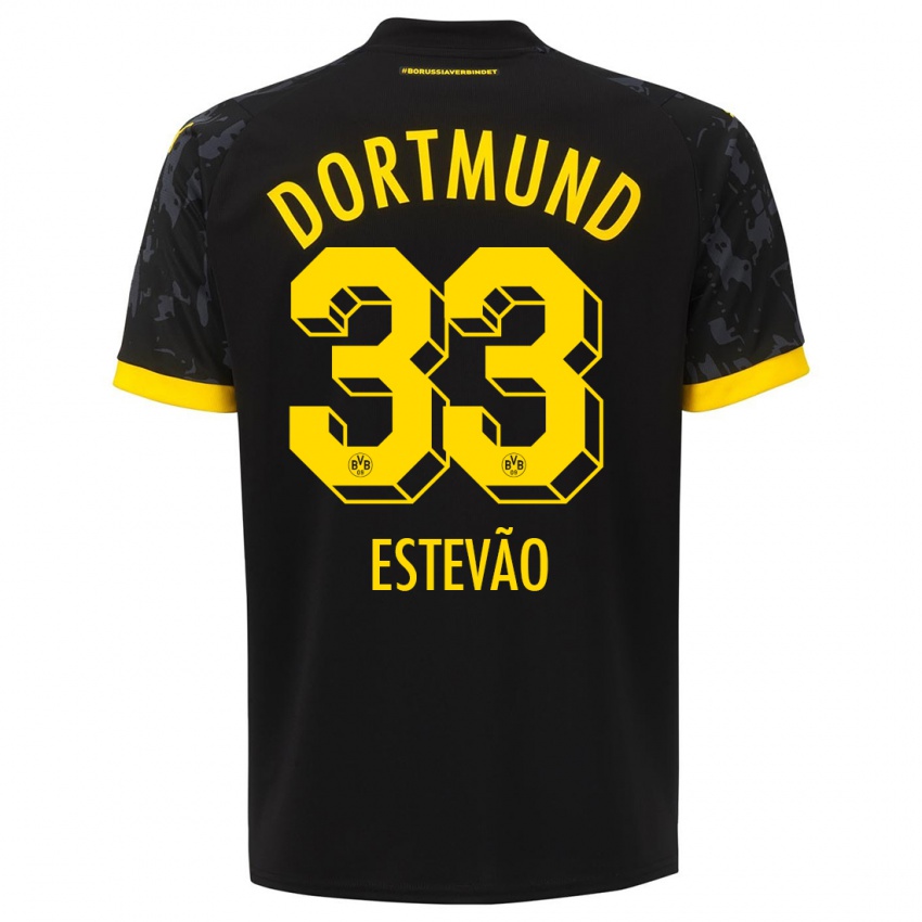 Niño Camiseta Tiago Estevão #33 Negro 2ª Equipación 2023/24 La Camisa Chile