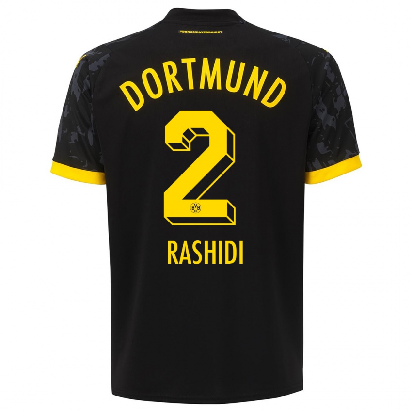 Niño Camiseta William Rashidi #2 Negro 2ª Equipación 2023/24 La Camisa Chile