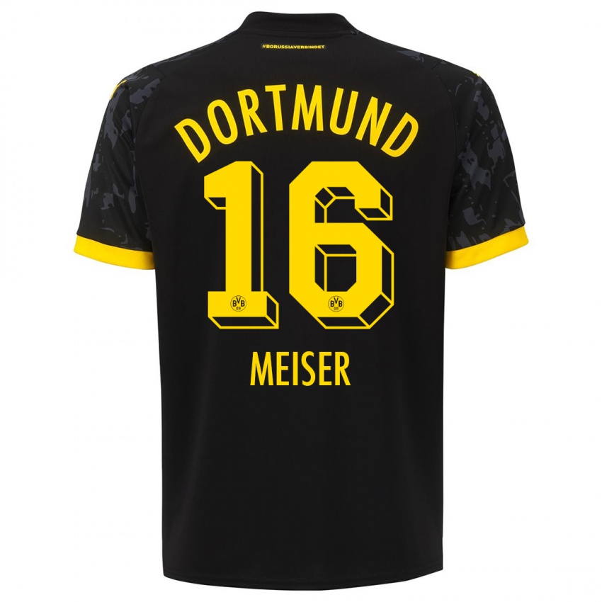 Niño Camiseta Tyler Meiser #16 Negro 2ª Equipación 2023/24 La Camisa Chile