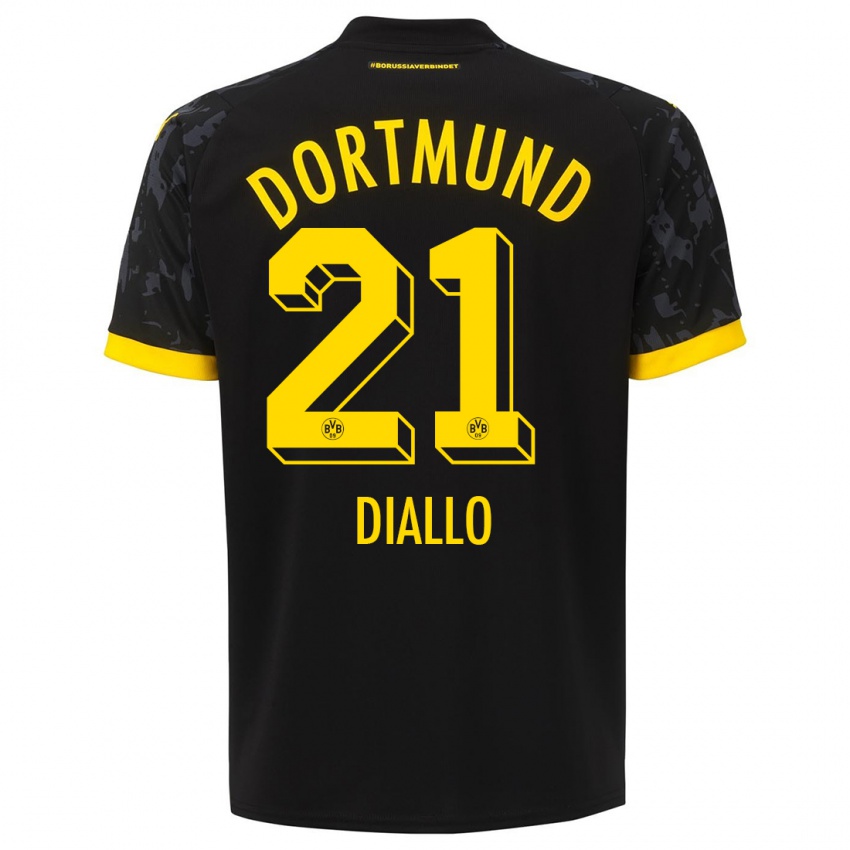 Niño Camiseta Ousmane Diallo #21 Negro 2ª Equipación 2023/24 La Camisa Chile