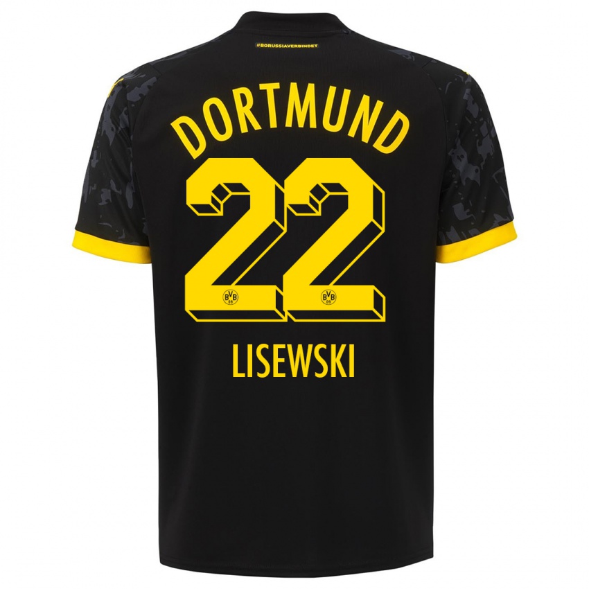 Niño Camiseta Robin Lisewski #22 Negro 2ª Equipación 2023/24 La Camisa Chile