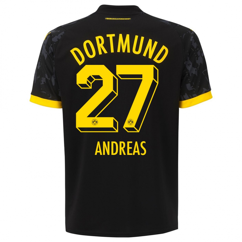 Niño Camiseta Kuno Andreas #27 Negro 2ª Equipación 2023/24 La Camisa Chile