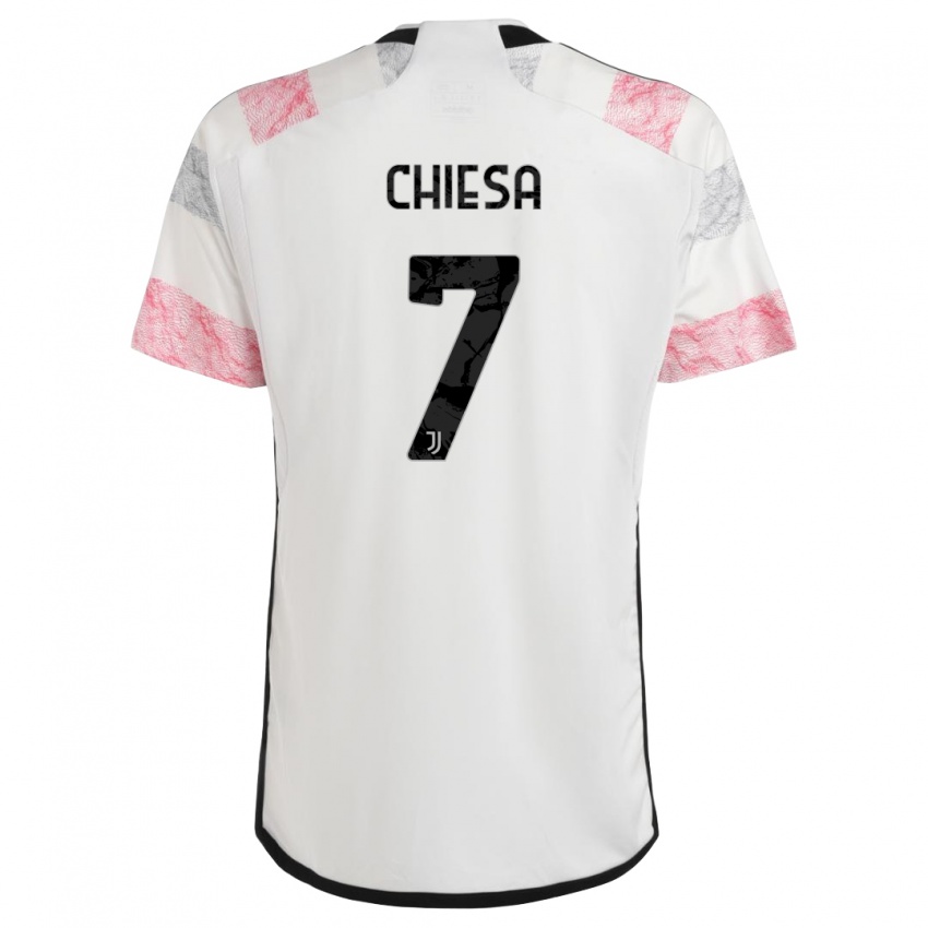 Niño Camiseta Federico Chiesa #7 Blanco Rosa 2ª Equipación 2023/24 La Camisa Chile
