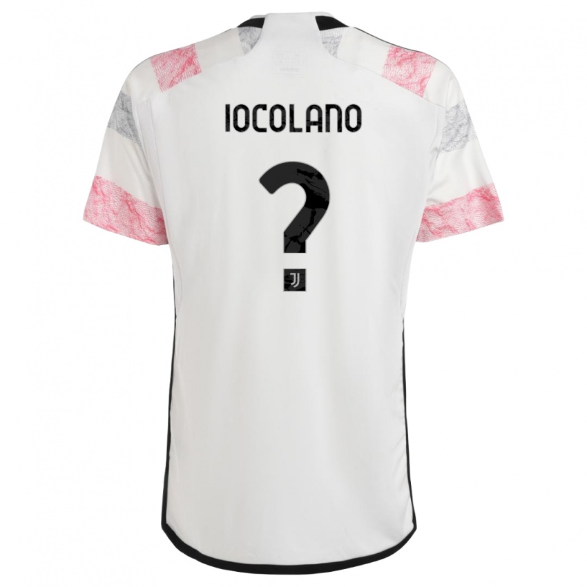 Niño Camiseta Simone Iocolano #0 Blanco Rosa 2ª Equipación 2023/24 La Camisa Chile