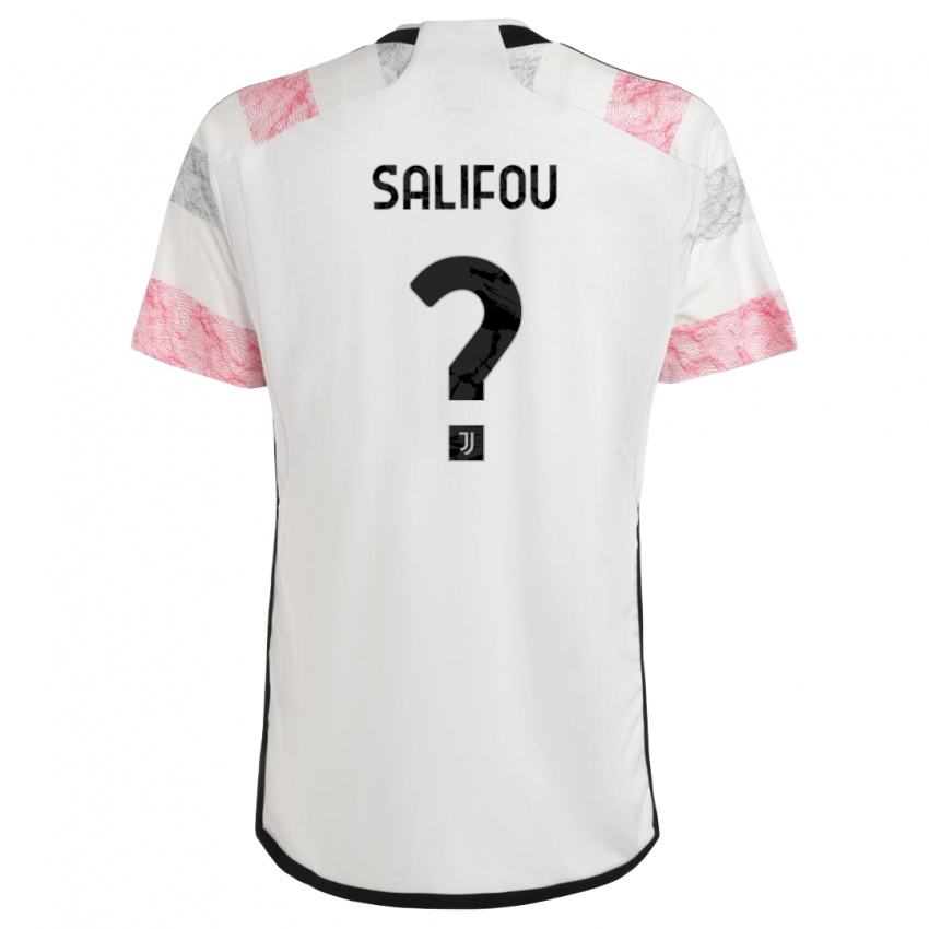 Niño Camiseta Dikeni Salifou #0 Blanco Rosa 2ª Equipación 2023/24 La Camisa Chile