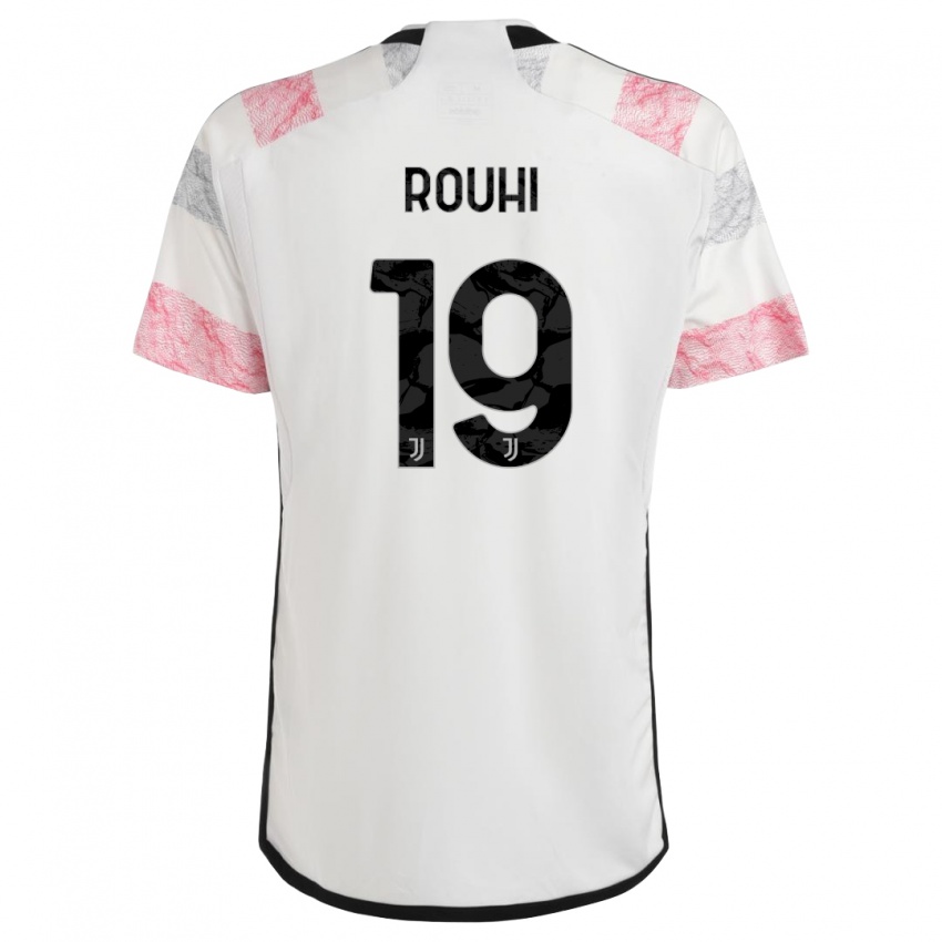 Niño Camiseta Jonas Rouhi #19 Blanco Rosa 2ª Equipación 2023/24 La Camisa Chile