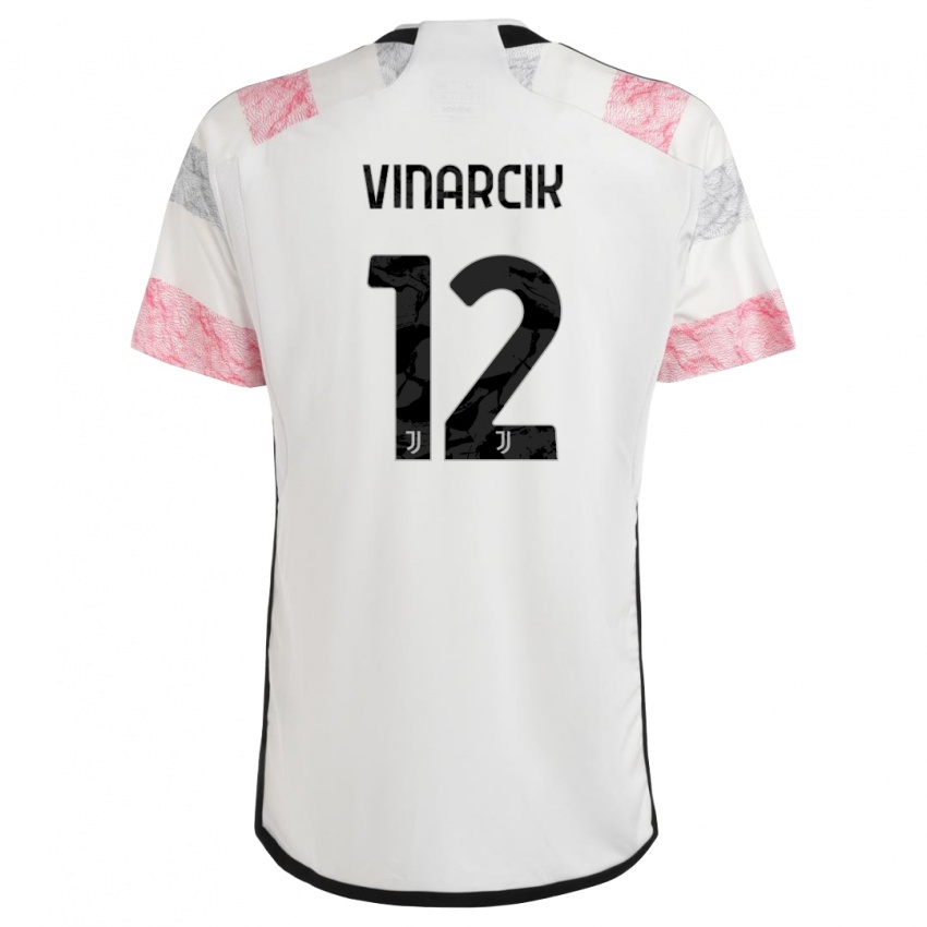 Niño Camiseta Jakub Vinarcik #12 Blanco Rosa 2ª Equipación 2023/24 La Camisa Chile