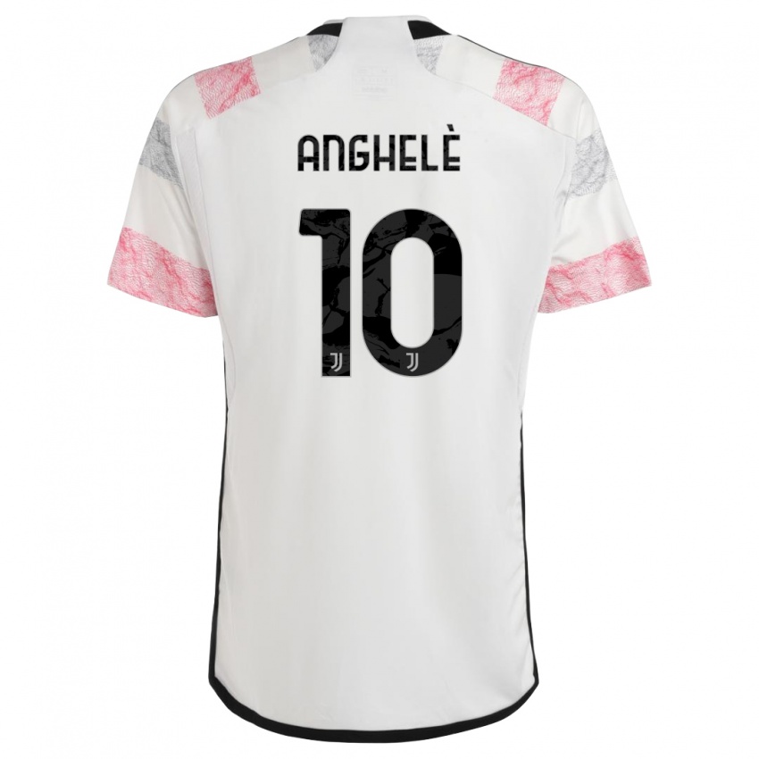 Niño Camiseta Lorenzo Anghelè #10 Blanco Rosa 2ª Equipación 2023/24 La Camisa Chile