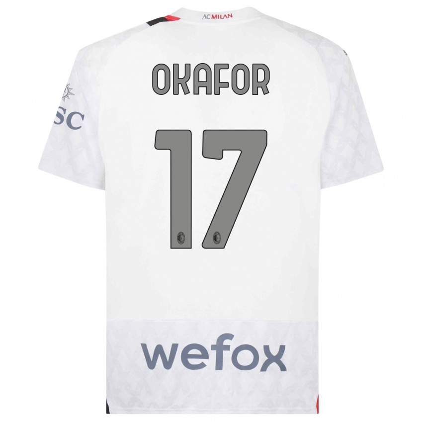 Niño Camiseta Noah Okafor #17 Blanco 2ª Equipación 2023/24 La Camisa Chile