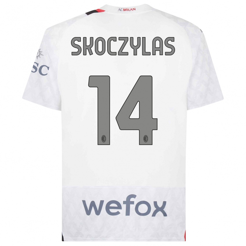 Niño Camiseta Mateusz Skoczylas #14 Blanco 2ª Equipación 2023/24 La Camisa Chile