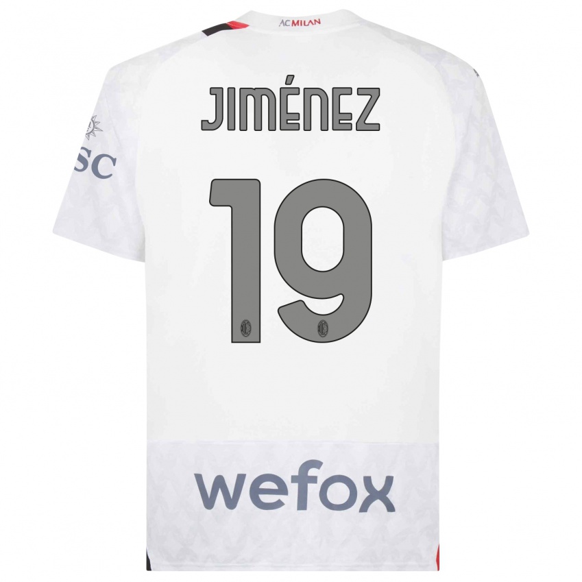 Niño Camiseta Álex Jiménez #19 Blanco 2ª Equipación 2023/24 La Camisa Chile