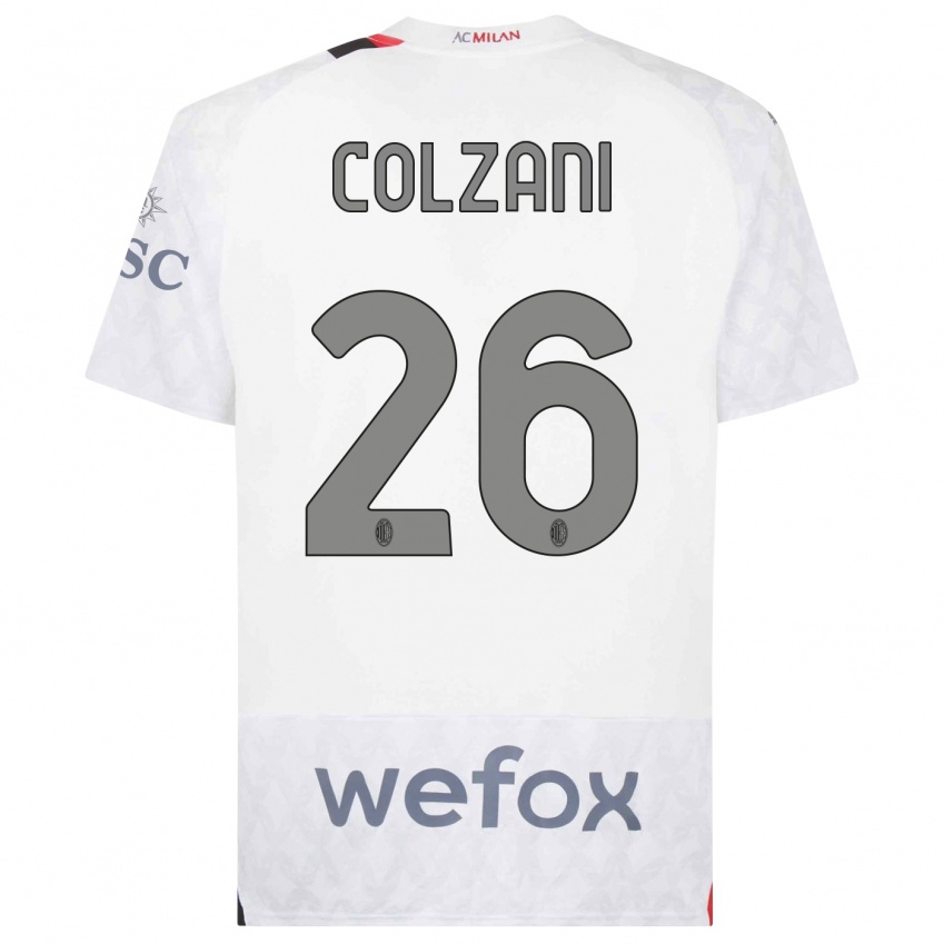 Niño Camiseta Edoardo Colzani #26 Blanco 2ª Equipación 2023/24 La Camisa Chile