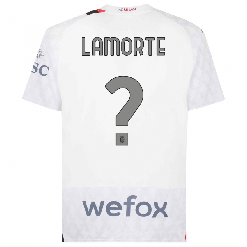 Niño Camiseta Alessandro Lamorte #0 Blanco 2ª Equipación 2023/24 La Camisa Chile