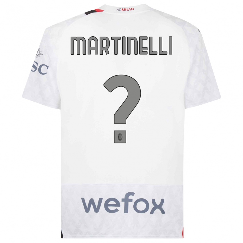 Niño Camiseta Riccardo Martinelli #0 Blanco 2ª Equipación 2023/24 La Camisa Chile