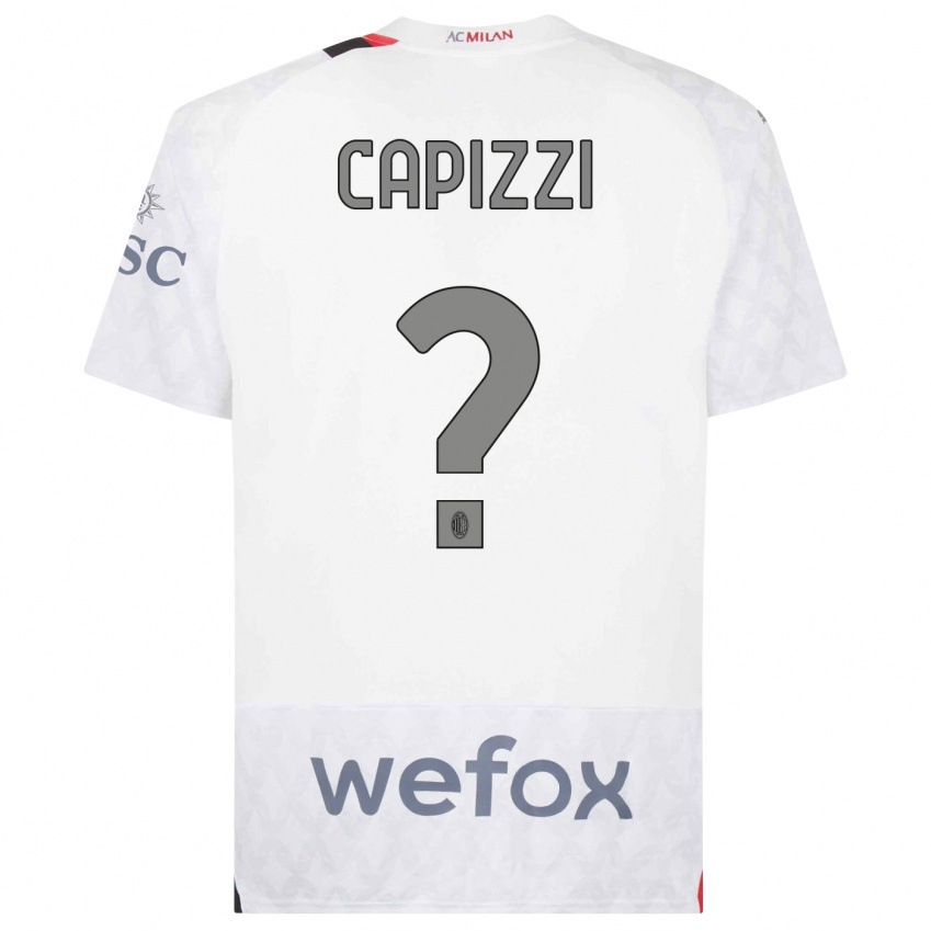 Niño Camiseta Edoardo Capizzi #0 Blanco 2ª Equipación 2023/24 La Camisa Chile