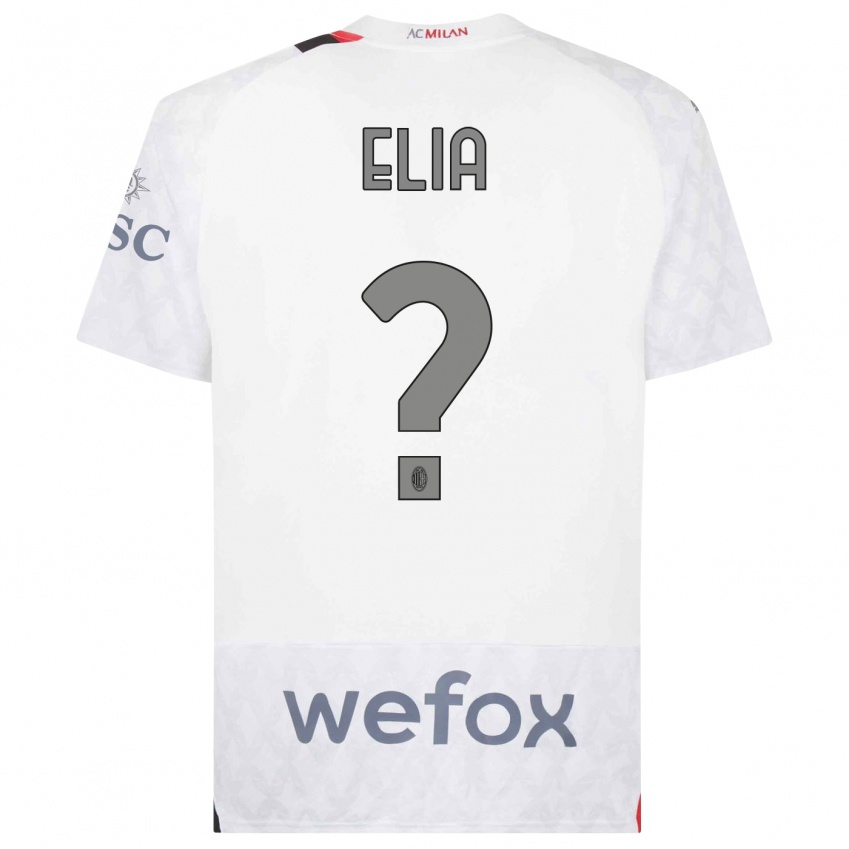 Niño Camiseta Emanuele Elia #0 Blanco 2ª Equipación 2023/24 La Camisa Chile