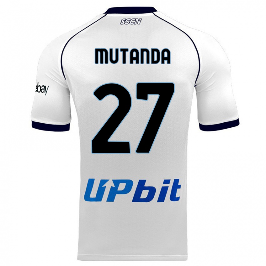 Niño Camiseta Noah Mutanda #27 Blanco 2ª Equipación 2023/24 La Camisa Chile