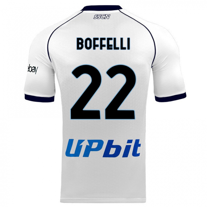Niño Camiseta Valerio Boffelli #22 Blanco 2ª Equipación 2023/24 La Camisa Chile