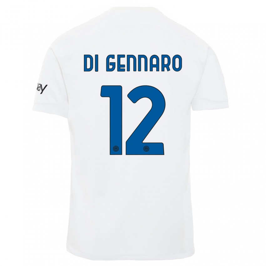 Niño Camiseta Raffaele Di Gennaro #12 Blanco 2ª Equipación 2023/24 La Camisa Chile