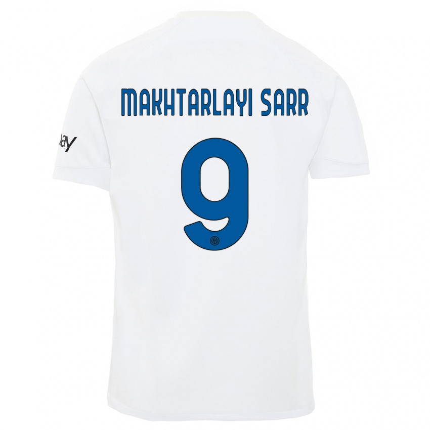 Niño Camiseta Amadou Makhtarlayi Sarr #9 Blanco 2ª Equipación 2023/24 La Camisa Chile