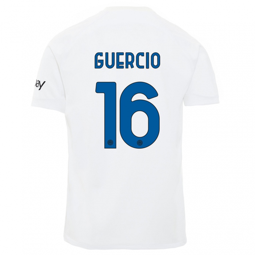 Niño Camiseta Tommaso Guercio #16 Blanco 2ª Equipación 2023/24 La Camisa Chile
