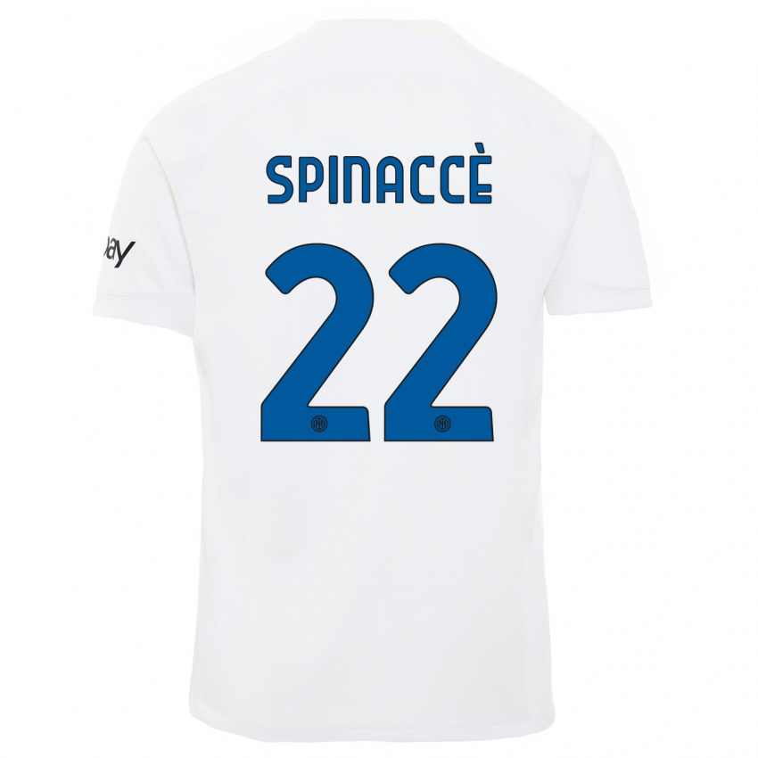 Niño Camiseta Matteo Spinaccè #22 Blanco 2ª Equipación 2023/24 La Camisa Chile