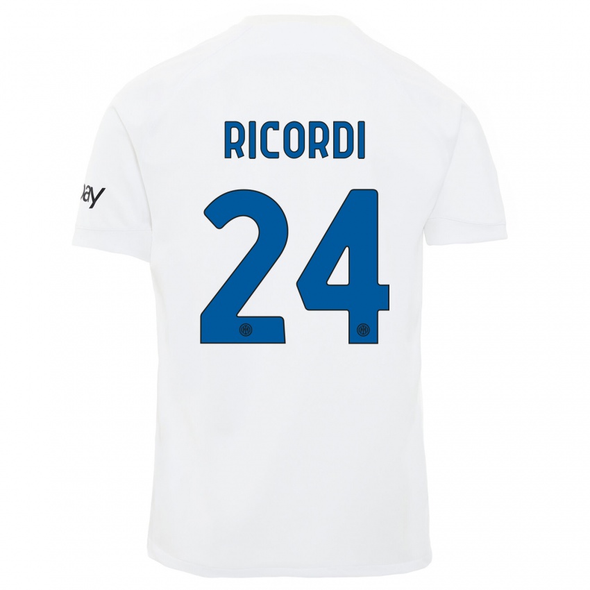 Niño Camiseta Tommaso Ricordi #24 Blanco 2ª Equipación 2023/24 La Camisa Chile