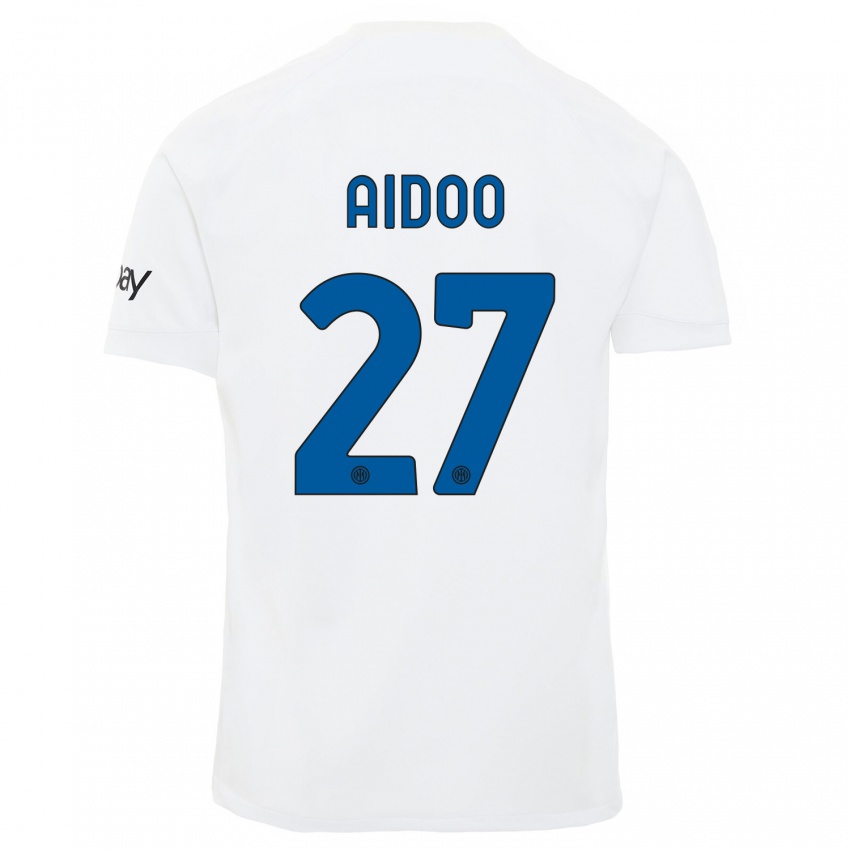 Niño Camiseta Mike Aidoo #27 Blanco 2ª Equipación 2023/24 La Camisa Chile